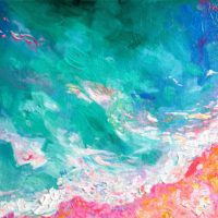 "Ocean and Sand as Yin and Yang 1" original painting