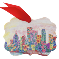 "Pittsburgh in Bloom!" metal ornament