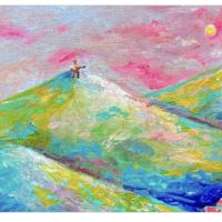 "Good Morning, Moon" 3x5 magnet