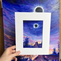 "Total Solar Eclipse" 5x7 print with 8x10 mat