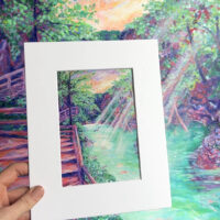 "Vintgar Gorge" 5x7 print with 8x10 mat