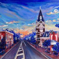 "Sundown on Main" original painting
