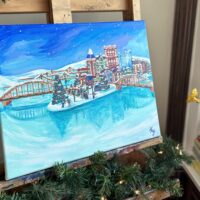 "Walking in a Yinzer Wonderland" original painting