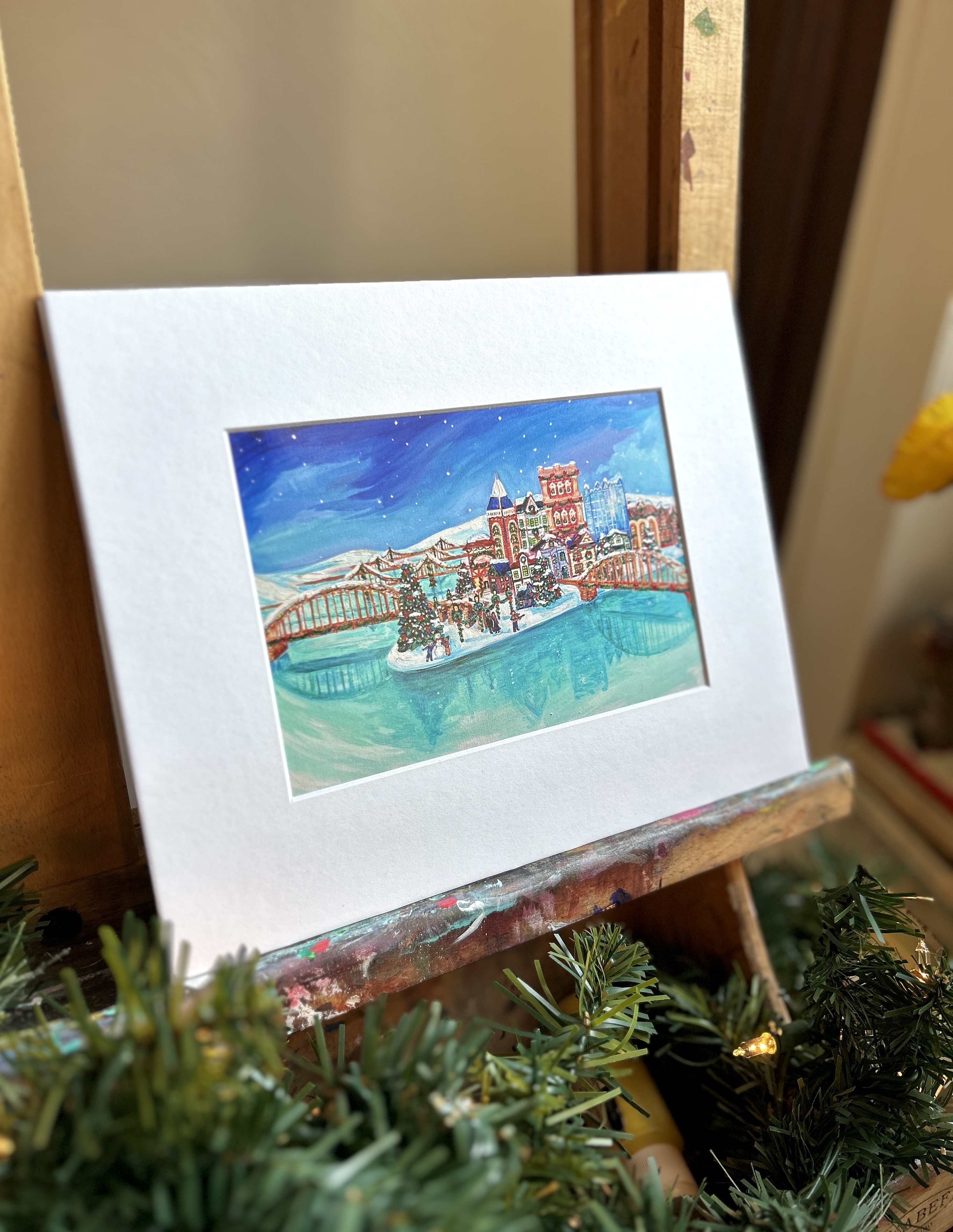 "Walking in a Yinzer Wonderland" 5x7 print with 8x10 mat