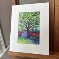 "Home Base: Summer" 5x7 print with 8x10 mat