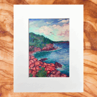 "Onward and Upward" 5x7 matted print on 8x10 board