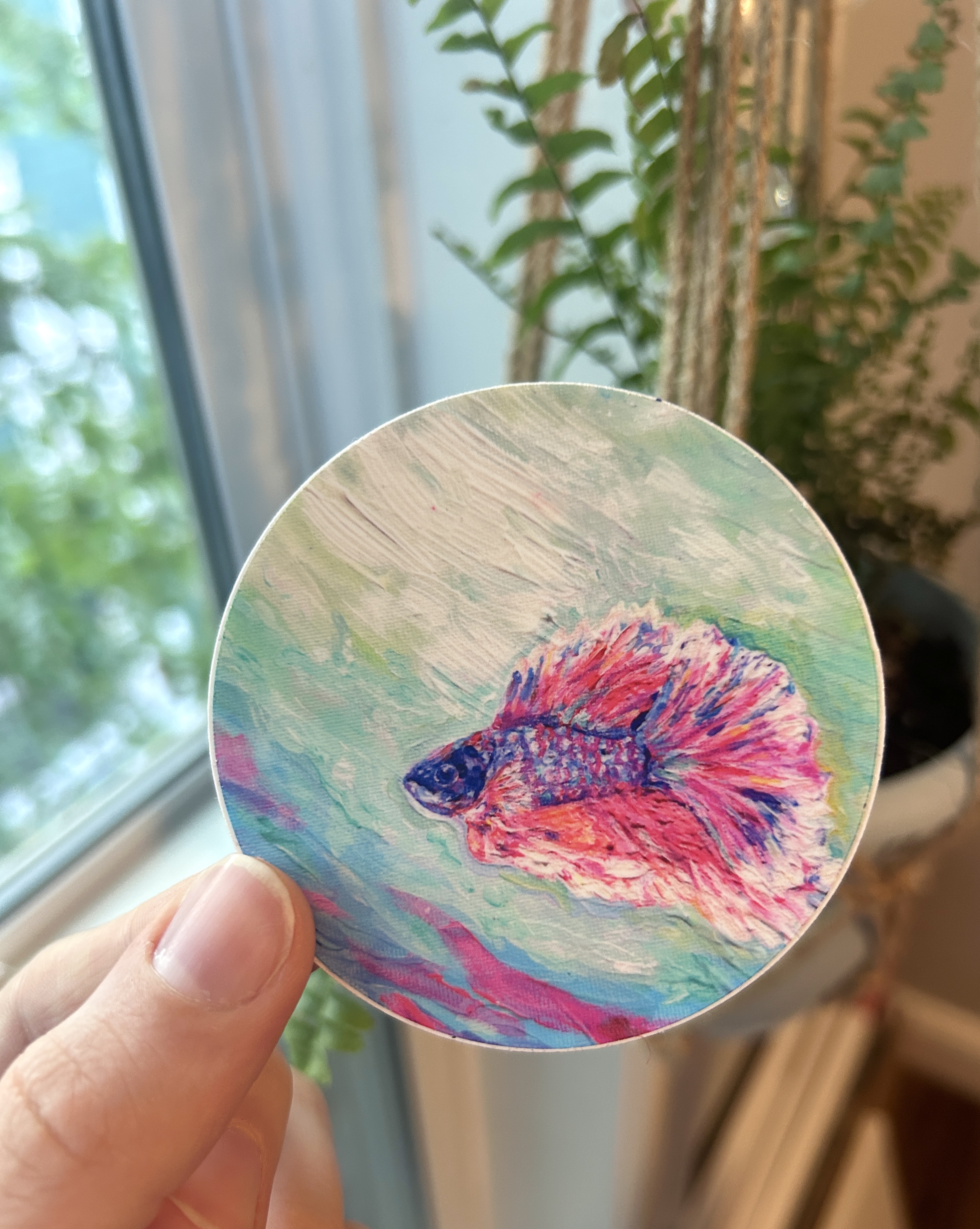 "Change for the Betta" vinyl stickers