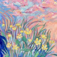 "Greeting the Meadow Buttercups" original painting